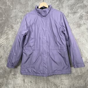 Eddie Bauer Women WeatherEdge Winter Coat Size Large Purple Waterproof Insulated